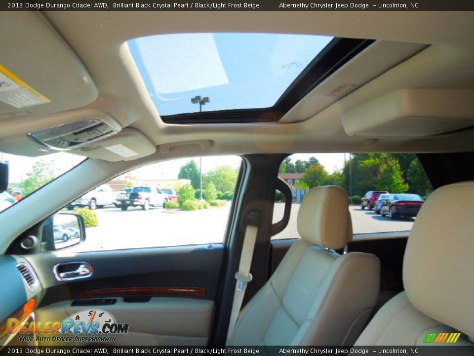 2013 Dodge Durango Citadel AWD Brilliant Black Crystal Pearl / Black/Light Frost Beige Photo #10