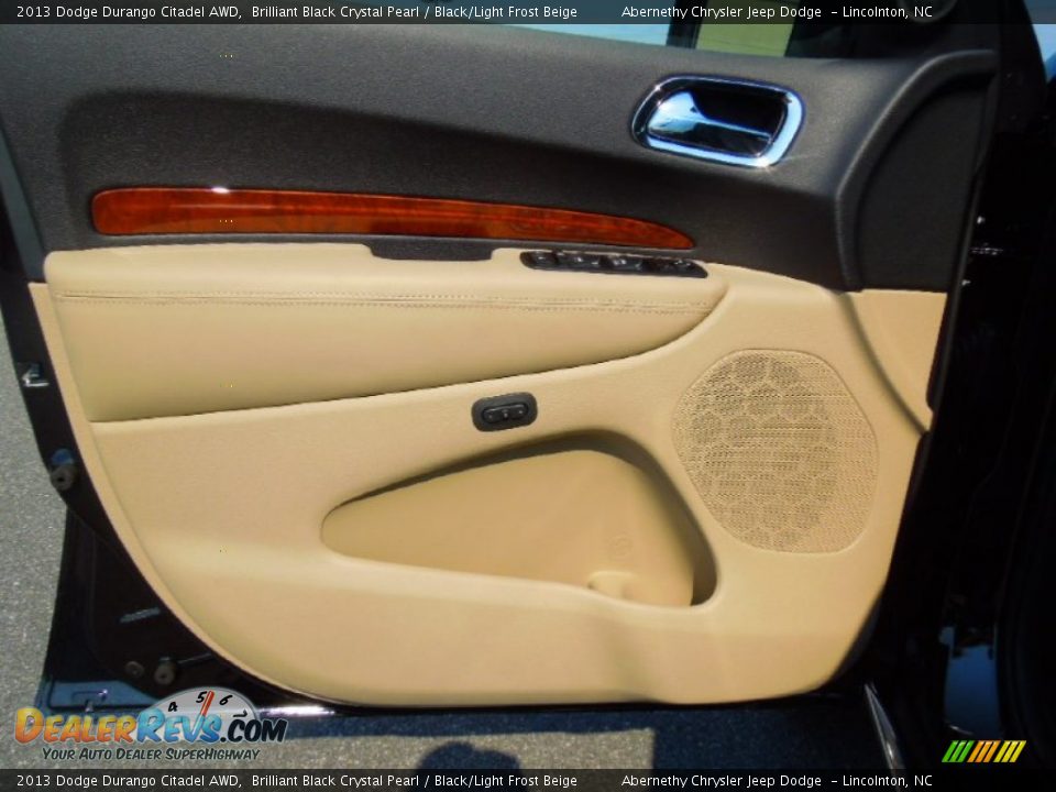 2013 Dodge Durango Citadel AWD Brilliant Black Crystal Pearl / Black/Light Frost Beige Photo #11