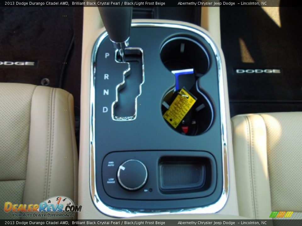 2013 Dodge Durango Citadel AWD Brilliant Black Crystal Pearl / Black/Light Frost Beige Photo #12