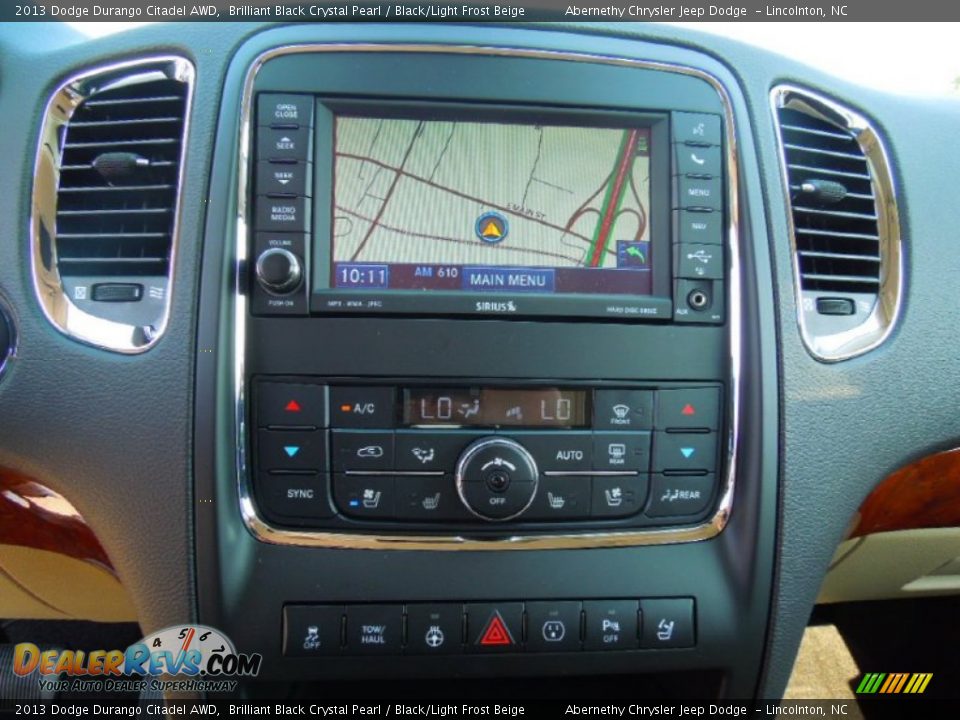 2013 Dodge Durango Citadel AWD Brilliant Black Crystal Pearl / Black/Light Frost Beige Photo #13