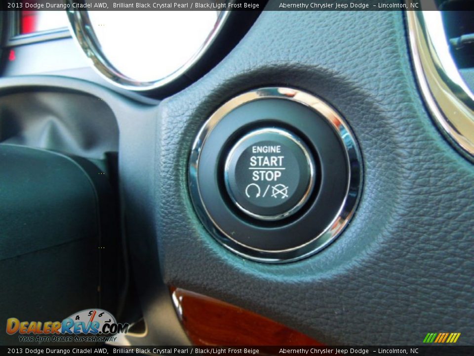 2013 Dodge Durango Citadel AWD Brilliant Black Crystal Pearl / Black/Light Frost Beige Photo #15