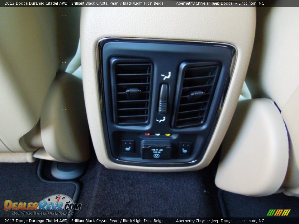 2013 Dodge Durango Citadel AWD Brilliant Black Crystal Pearl / Black/Light Frost Beige Photo #19