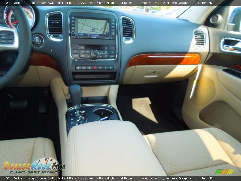2013 Dodge Durango Citadel AWD Brilliant Black Crystal Pearl / Black/Light Frost Beige Photo #22