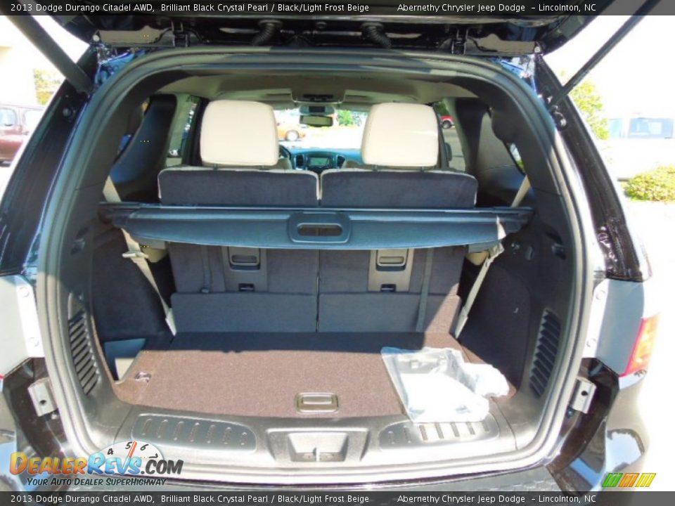 2013 Dodge Durango Citadel AWD Brilliant Black Crystal Pearl / Black/Light Frost Beige Photo #23