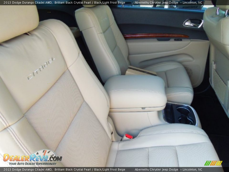 2013 Dodge Durango Citadel AWD Brilliant Black Crystal Pearl / Black/Light Frost Beige Photo #24