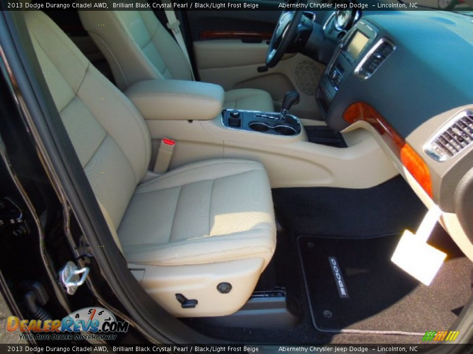 2013 Dodge Durango Citadel AWD Brilliant Black Crystal Pearl / Black/Light Frost Beige Photo #26