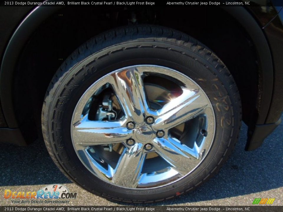 2013 Dodge Durango Citadel AWD Brilliant Black Crystal Pearl / Black/Light Frost Beige Photo #29