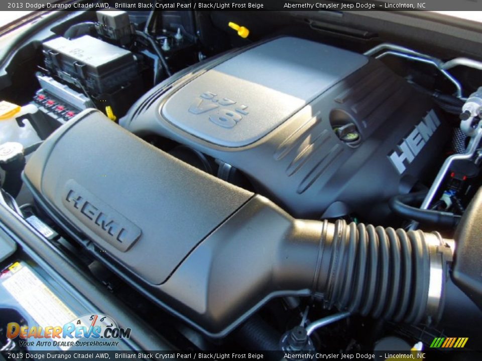 2013 Dodge Durango Citadel AWD Brilliant Black Crystal Pearl / Black/Light Frost Beige Photo #30