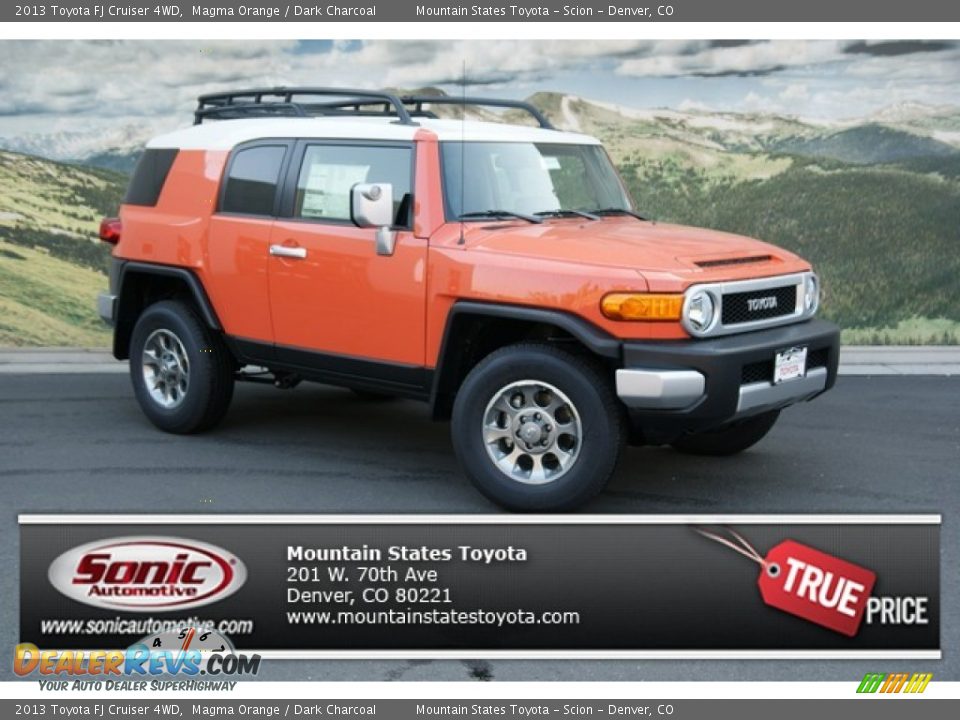 2013 Toyota FJ Cruiser 4WD Magma Orange / Dark Charcoal Photo #1