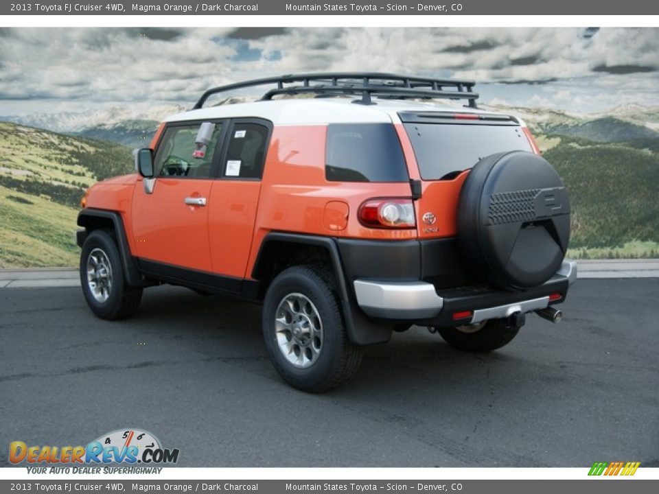 2013 Toyota FJ Cruiser 4WD Magma Orange / Dark Charcoal Photo #2