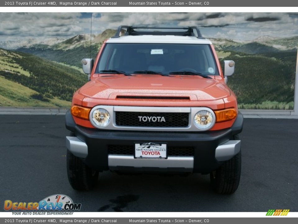 2013 Toyota FJ Cruiser 4WD Magma Orange / Dark Charcoal Photo #3