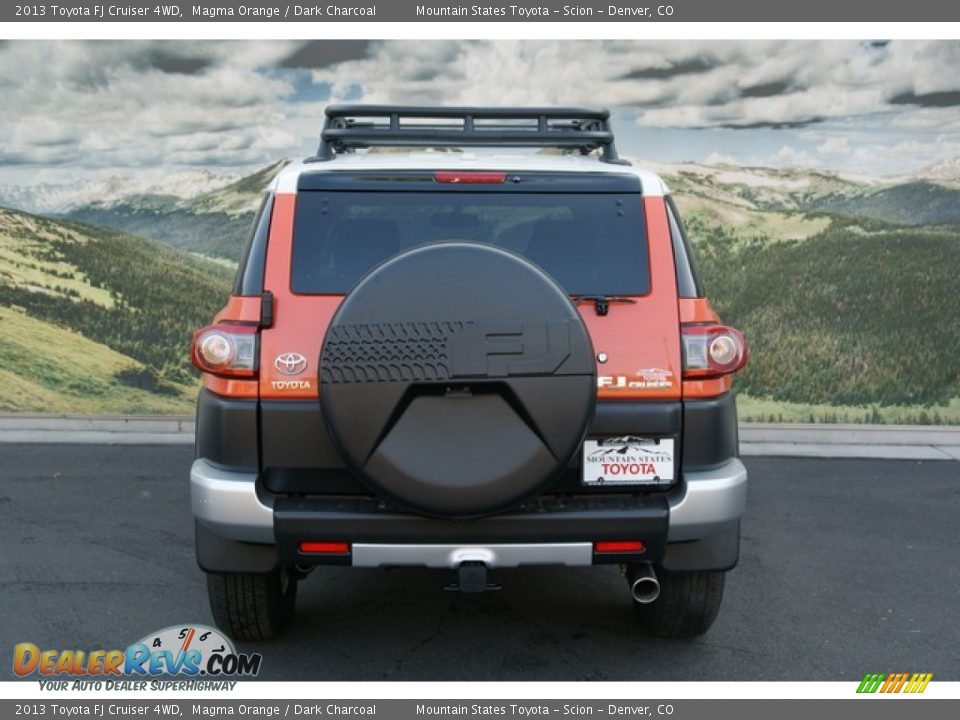 2013 Toyota FJ Cruiser 4WD Magma Orange / Dark Charcoal Photo #4