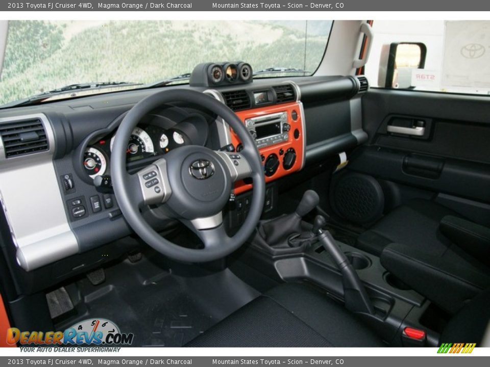 2013 Toyota FJ Cruiser 4WD Magma Orange / Dark Charcoal Photo #5