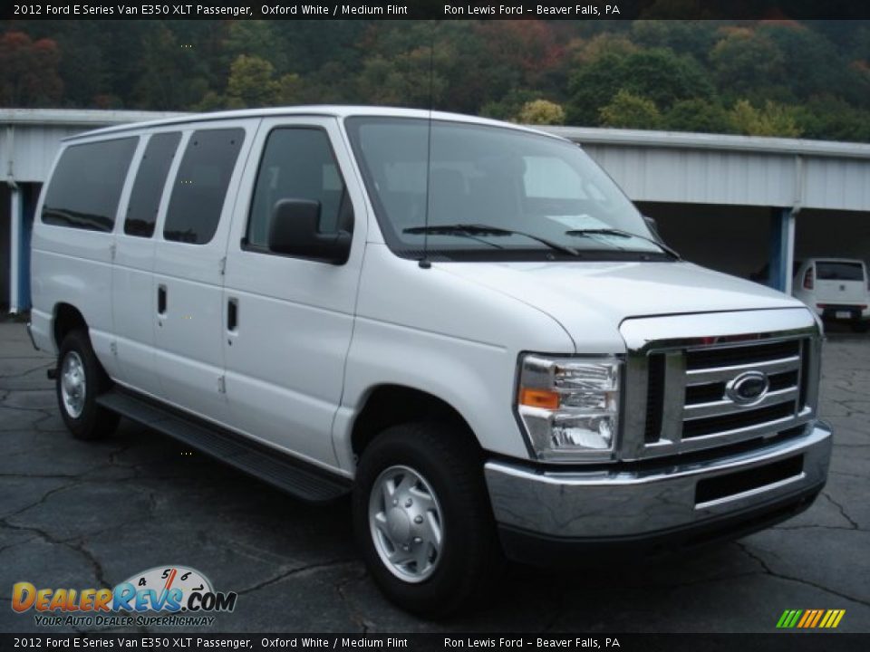 2012 Ford E Series Van E350 XLT Passenger Oxford White / Medium Flint Photo #2
