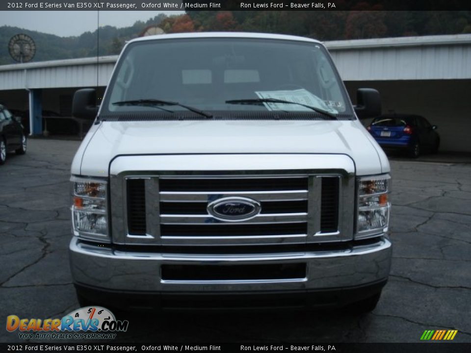 2012 Ford E Series Van E350 XLT Passenger Oxford White / Medium Flint Photo #3