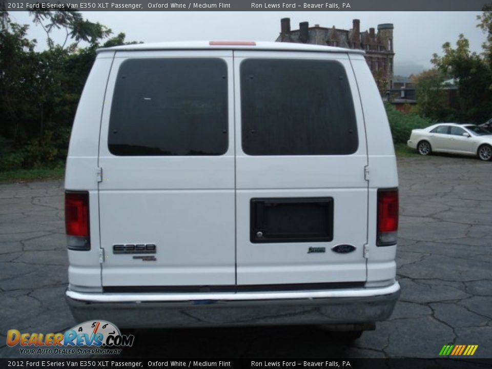 2012 Ford E Series Van E350 XLT Passenger Oxford White / Medium Flint Photo #7