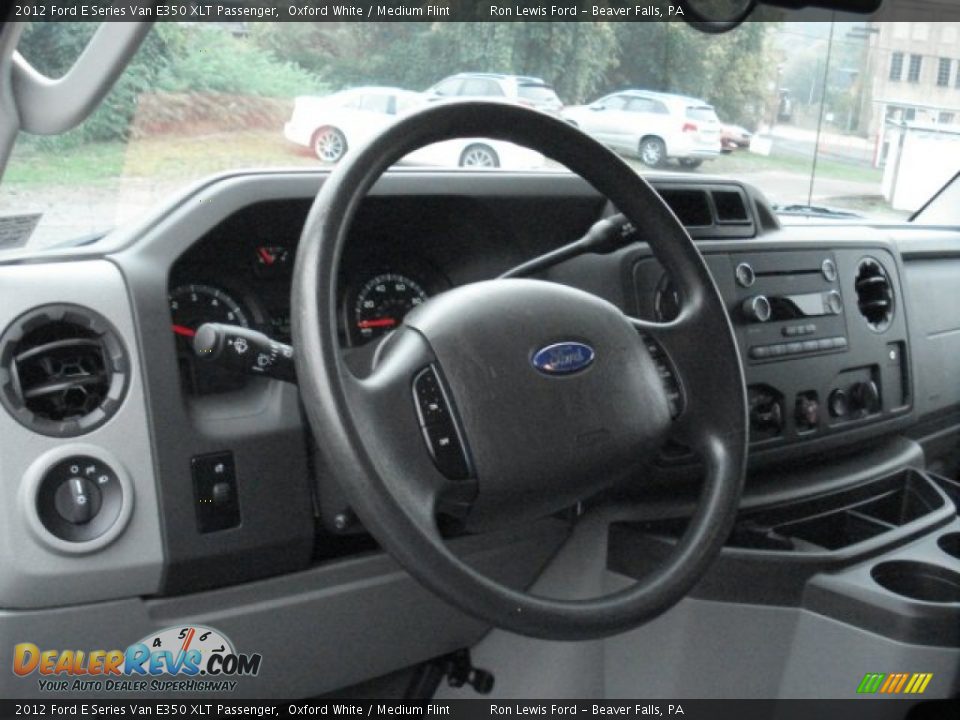 2012 Ford E Series Van E350 XLT Passenger Oxford White / Medium Flint Photo #9