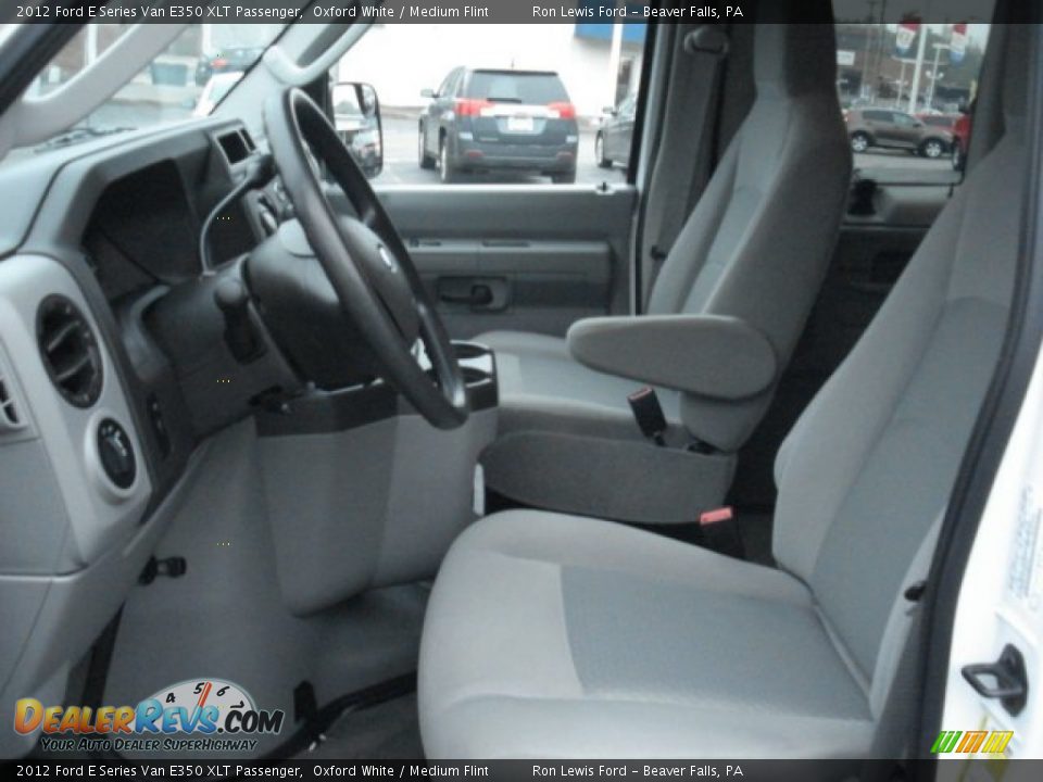 2012 Ford E Series Van E350 XLT Passenger Oxford White / Medium Flint Photo #10
