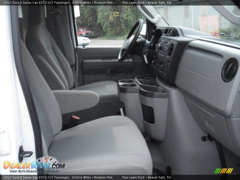 2012 Ford E Series Van E350 XLT Passenger Oxford White / Medium Flint Photo #15