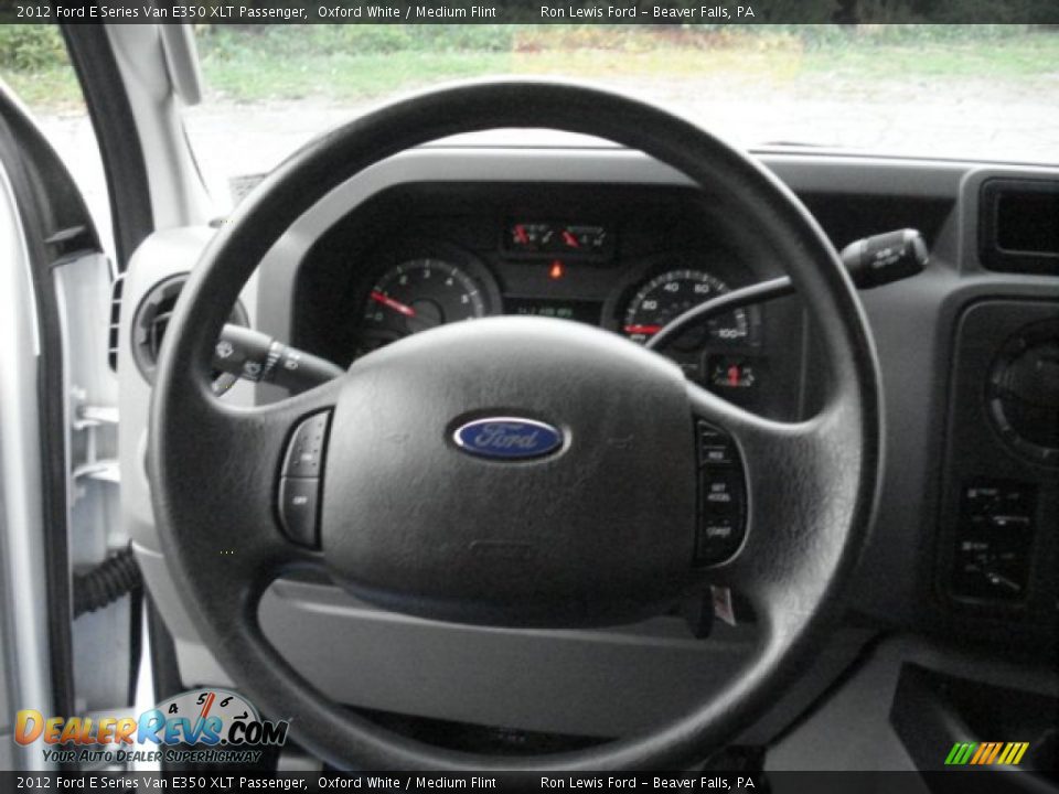 2012 Ford E Series Van E350 XLT Passenger Oxford White / Medium Flint Photo #19