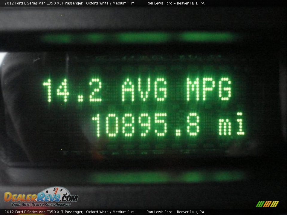 2012 Ford E Series Van E350 XLT Passenger Oxford White / Medium Flint Photo #20