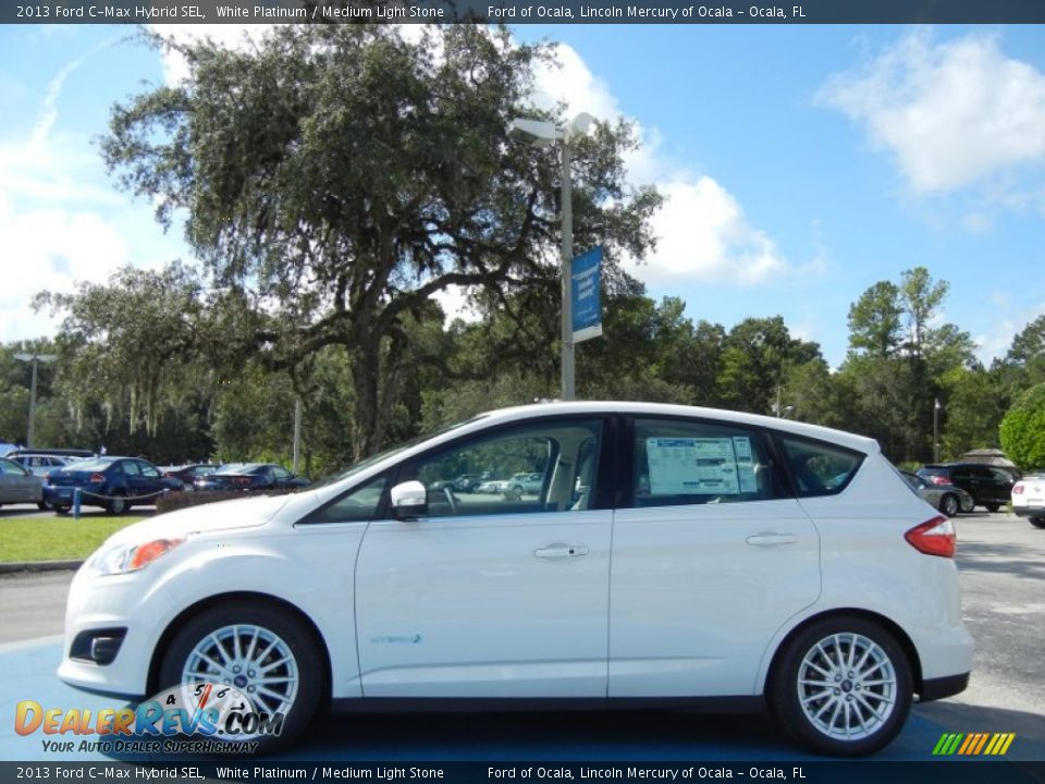 White Platinum 2013 Ford C-Max Hybrid SEL Photo #2