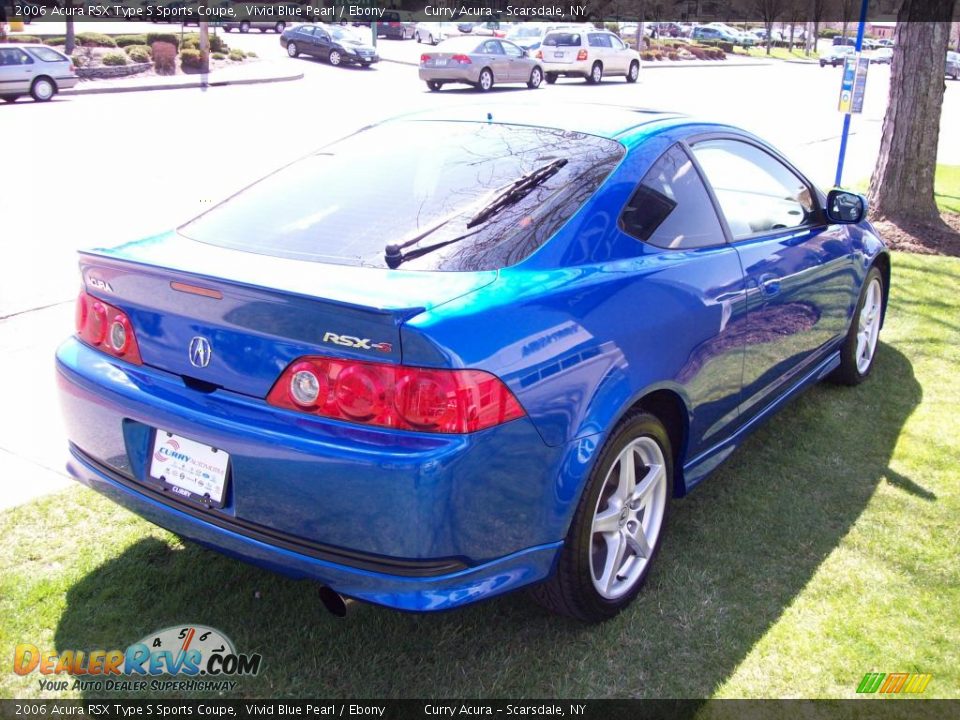 2006 Acura RSX Type S Sports Coupe Vivid Blue Pearl / Ebony Photo #6