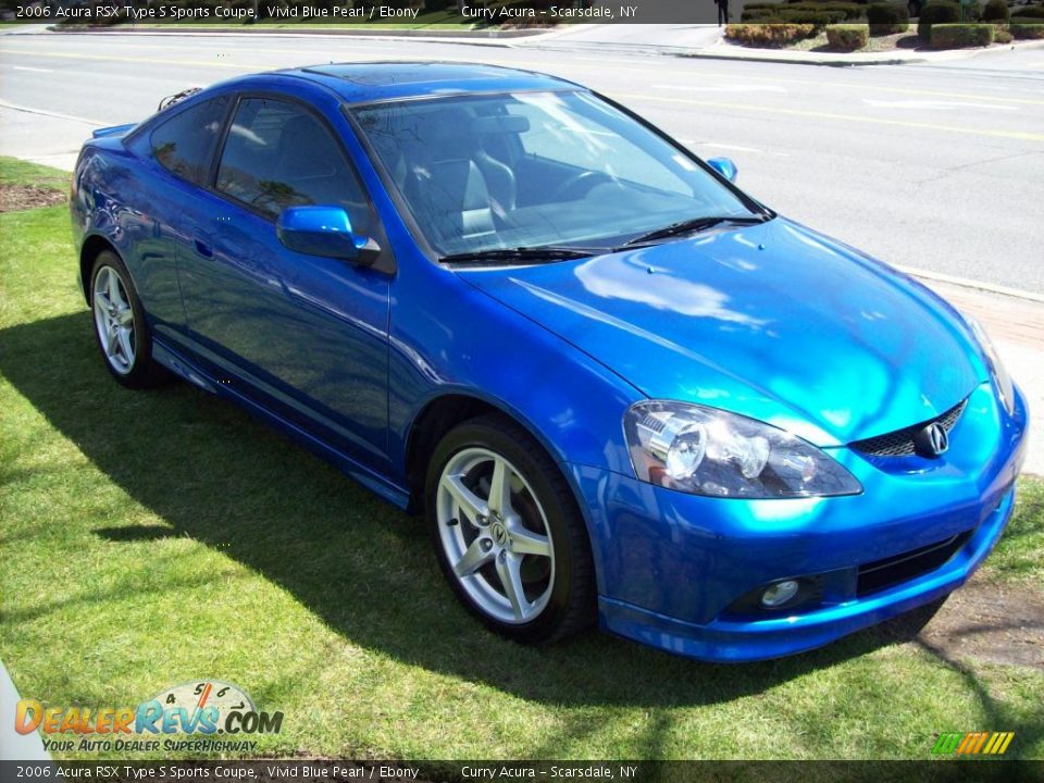 2006 Acura RSX Type S Sports Coupe Vivid Blue Pearl / Ebony Photo #7