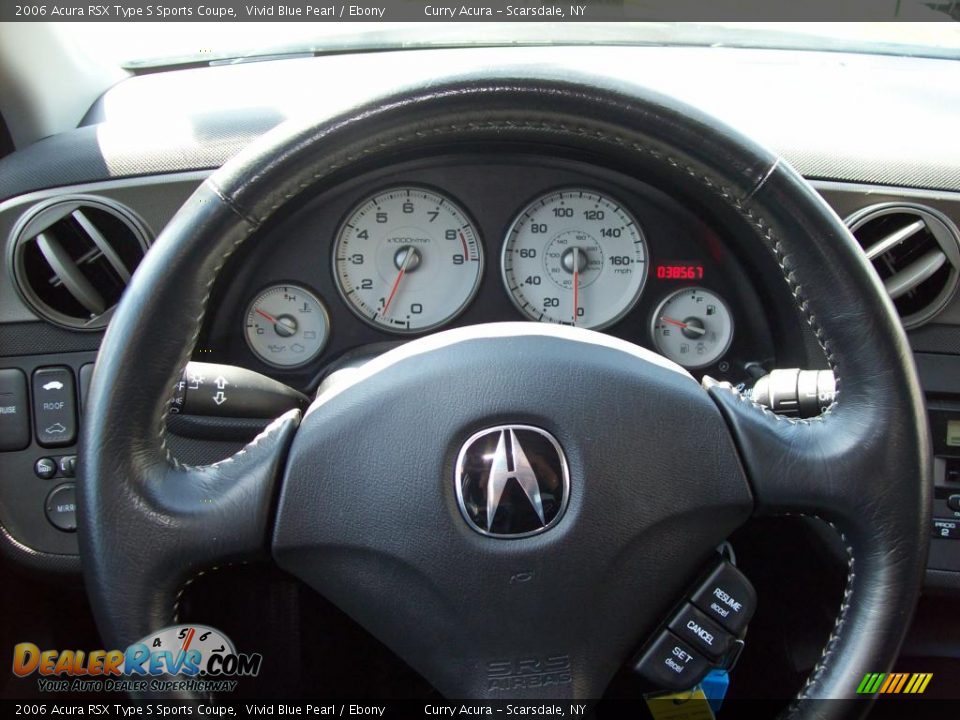 2006 Acura RSX Type S Sports Coupe Vivid Blue Pearl / Ebony Photo #19