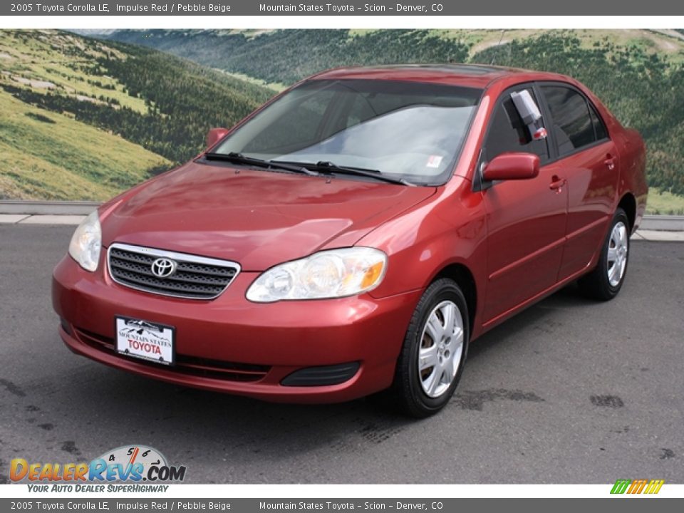 2005 Toyota Corolla LE Impulse Red / Pebble Beige Photo #5