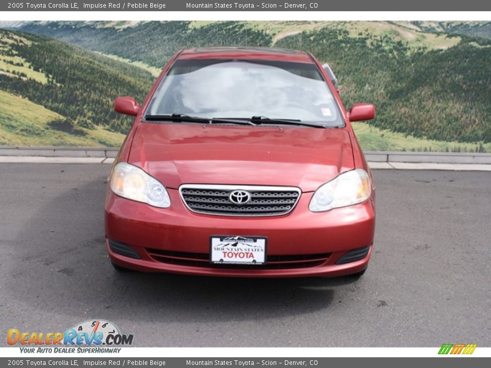 2005 Toyota Corolla LE Impulse Red / Pebble Beige Photo #7