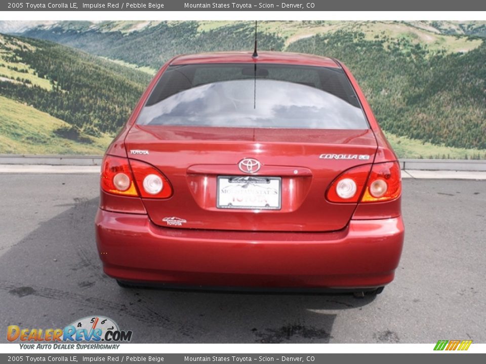 2005 Toyota Corolla LE Impulse Red / Pebble Beige Photo #8