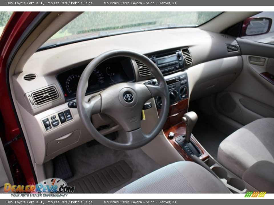 2005 Toyota Corolla LE Impulse Red / Pebble Beige Photo #9