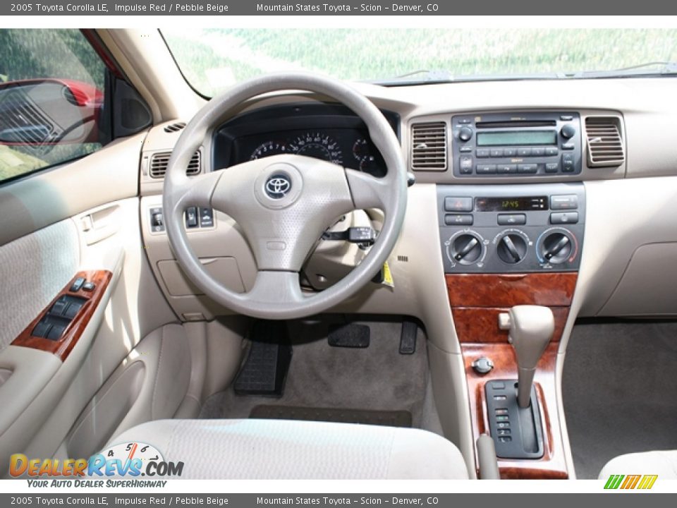 2005 Toyota Corolla LE Impulse Red / Pebble Beige Photo #10