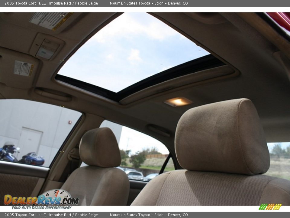 2005 Toyota Corolla LE Impulse Red / Pebble Beige Photo #11