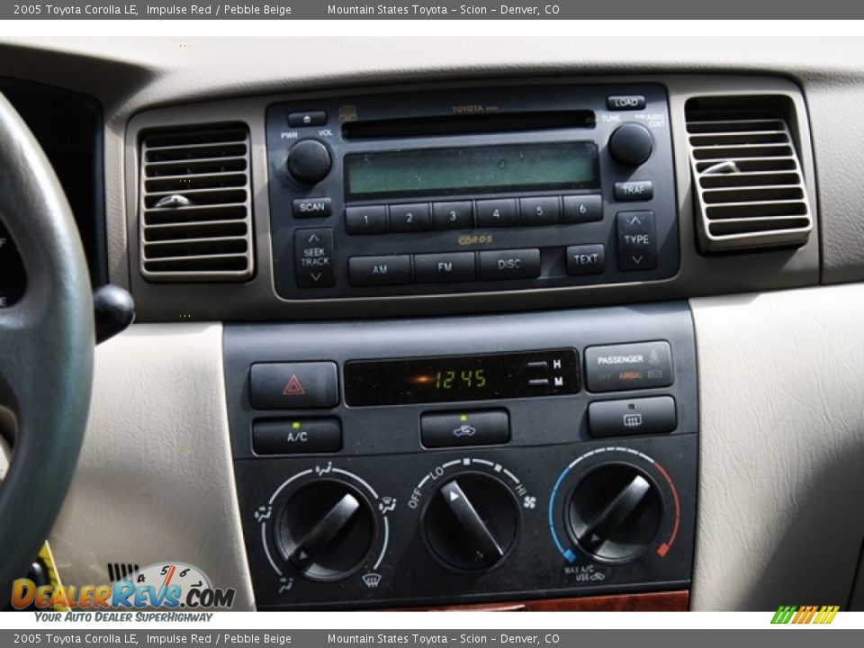 2005 Toyota Corolla LE Impulse Red / Pebble Beige Photo #12