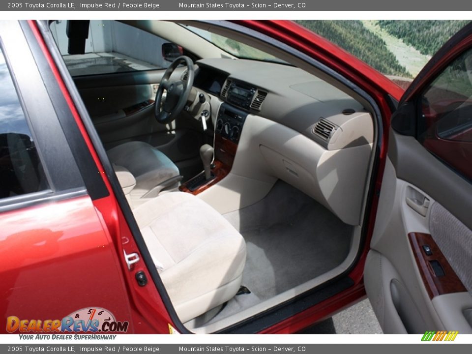 2005 Toyota Corolla LE Impulse Red / Pebble Beige Photo #13