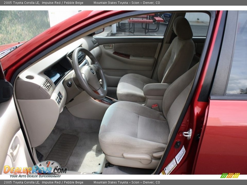 2005 Toyota Corolla LE Impulse Red / Pebble Beige Photo #14