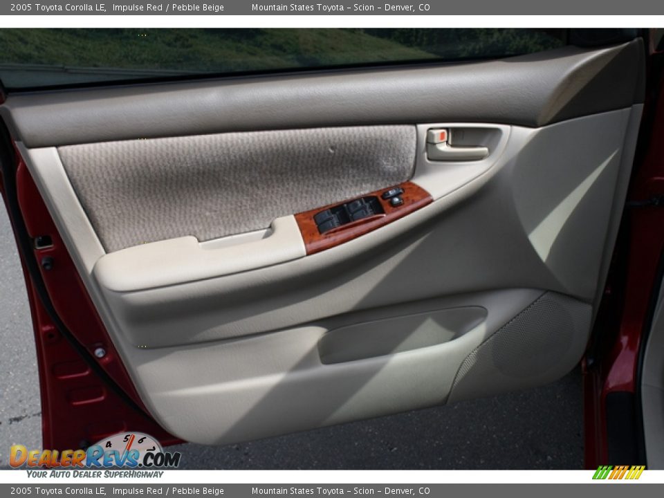 2005 Toyota Corolla LE Impulse Red / Pebble Beige Photo #16