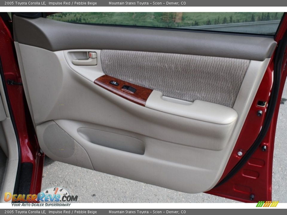 2005 Toyota Corolla LE Impulse Red / Pebble Beige Photo #17