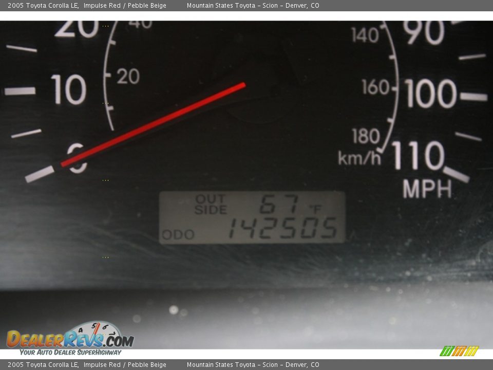 2005 Toyota Corolla LE Impulse Red / Pebble Beige Photo #21