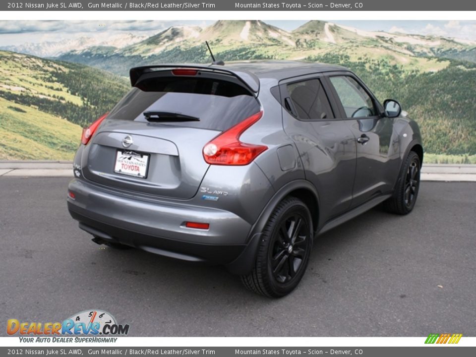 2012 Nissan Juke SL AWD Gun Metallic / Black/Red Leather/Silver Trim Photo #3