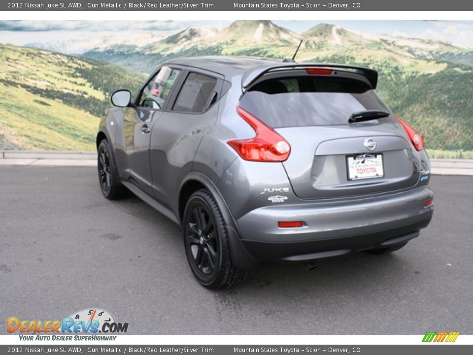 2012 Nissan Juke SL AWD Gun Metallic / Black/Red Leather/Silver Trim Photo #5