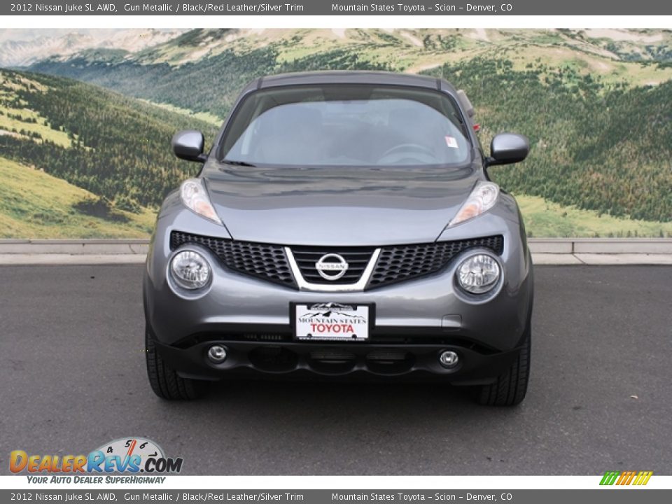 2012 Nissan Juke SL AWD Gun Metallic / Black/Red Leather/Silver Trim Photo #6