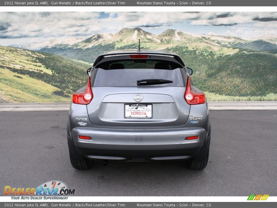 2012 Nissan Juke SL AWD Gun Metallic / Black/Red Leather/Silver Trim Photo #7