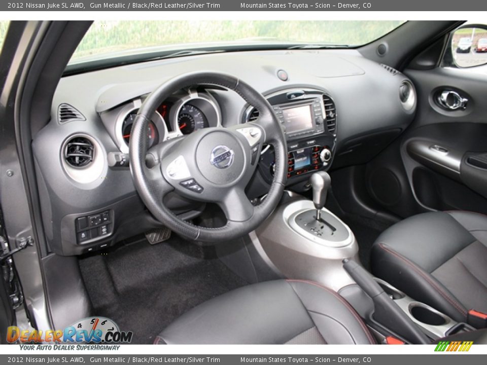 2012 Nissan Juke SL AWD Gun Metallic / Black/Red Leather/Silver Trim Photo #8