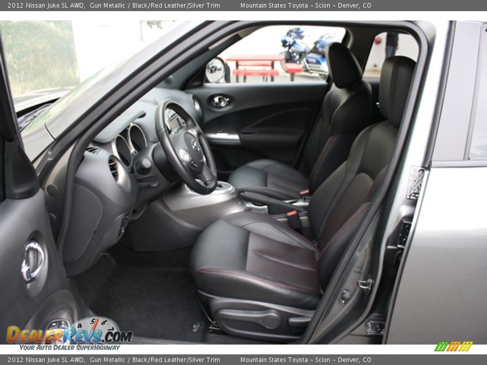 2012 Nissan Juke SL AWD Gun Metallic / Black/Red Leather/Silver Trim Photo #13