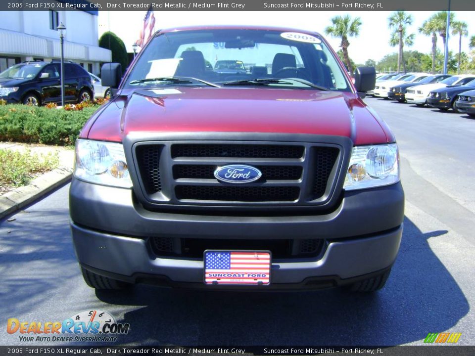 2005 Ford F150 XL Regular Cab Dark Toreador Red Metallic / Medium Flint Grey Photo #8