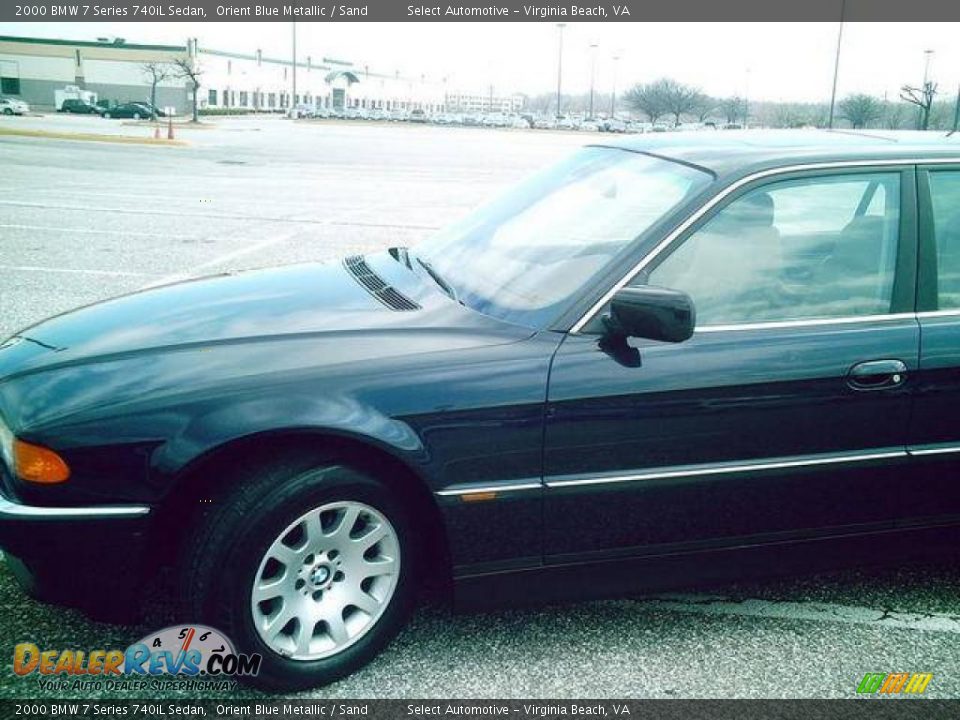 2000 BMW 7 Series 740iL Sedan Orient Blue Metallic / Sand Photo #5