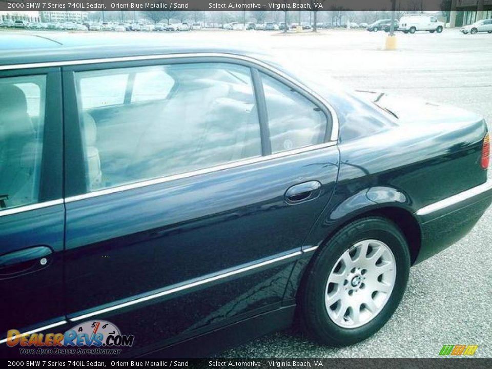 2000 BMW 7 Series 740iL Sedan Orient Blue Metallic / Sand Photo #6